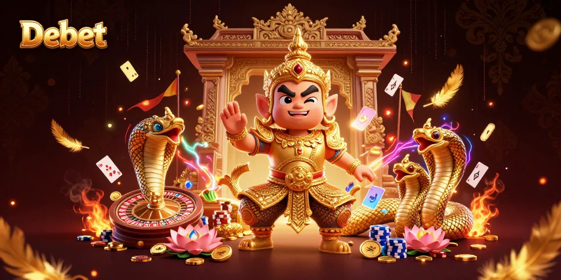 Engage in thrilling casino action with Debet's vibrant 3D guardian scene full of excitement.