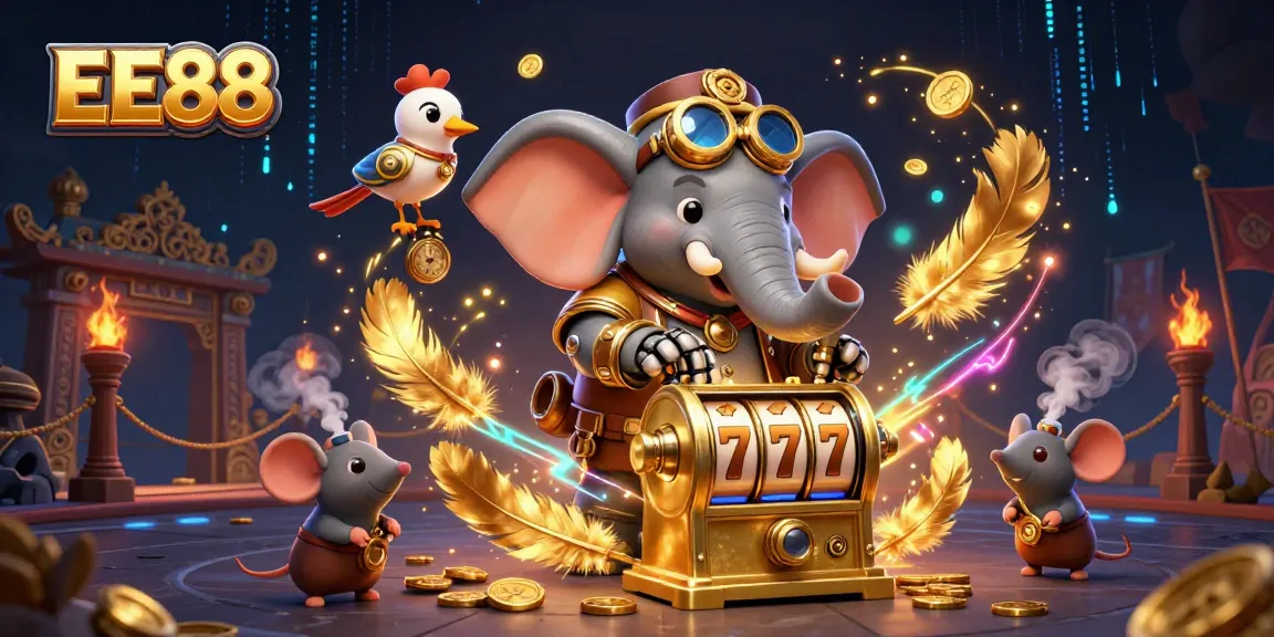 Experience thrilling gameplay with EE88’s golden slot machines and animated steampunk characters.