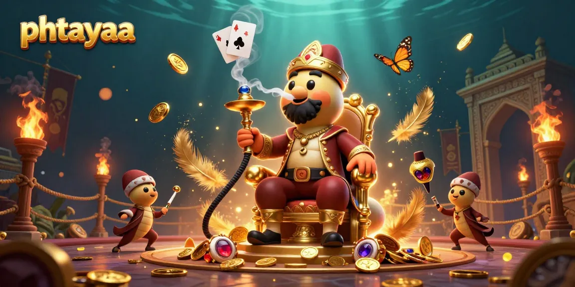 Engage in thrilling gameplay with phtayaa as a giant caterpillar spins poker symbols amidst a vibrant casino scene.