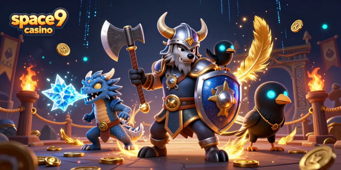 Experience epic gameplay at space9 casino with thrilling characters and vibrant casino elements.