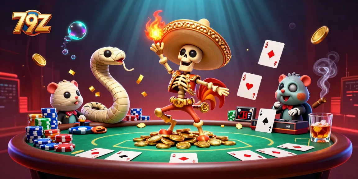 Experience the thrill of 79Z with vibrant gaming characters celebrating a jackpot atmosphere.