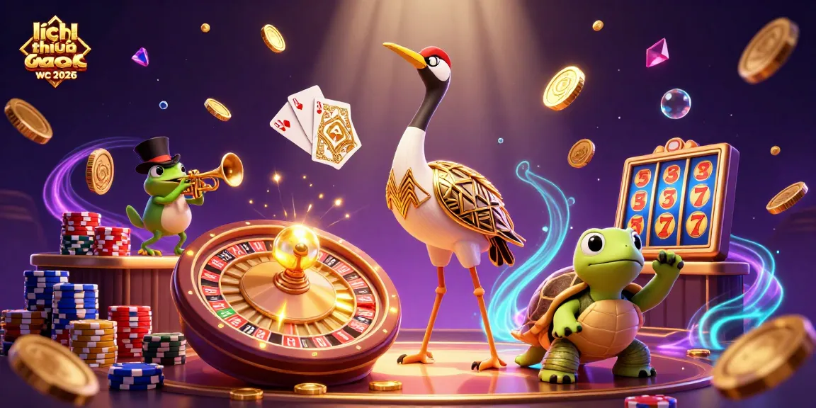 Bet on lịch thi đấu wc 2026 featuring vibrant casino elements and character interactions.