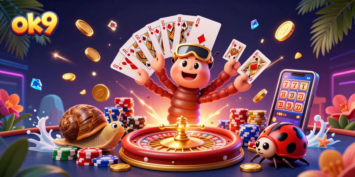 Experience excitement with ok9's casino adventure featuring vibrant characters and dynamic gaming elements.